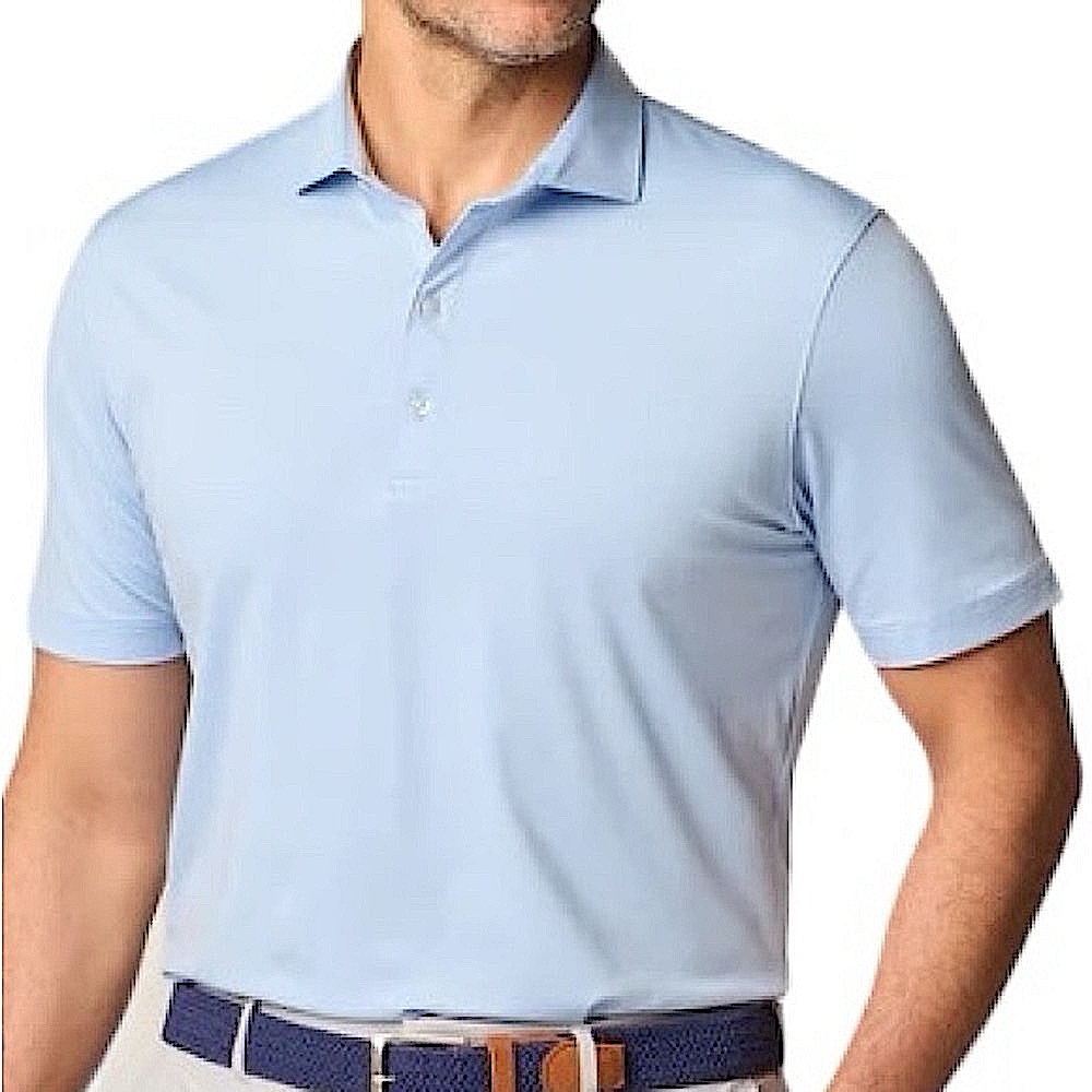 JOHNNIE-O Lyndonn Striped Jersey Performance Golf Polo size M